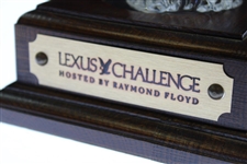 Chi-Chi Rodriguez's Ray Floyd Hosted Lexus Challenge Glass Eagle Sculpture on Plinth