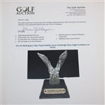 Chi-Chi Rodriguez's Ray Floyd Hosted Lexus Challenge Glass Eagle Sculpture on Plinth