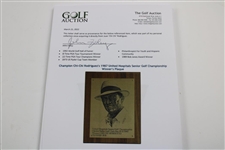 Champion Chi-Chi Rodriguez's 1987 United Hospitals Senior Golf Championship Winner's Plaque