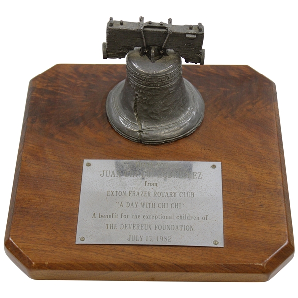 Chi-Chi Rodriguezs 1982 Exton Frazer Rotary Club Gifted Liberty Bell Appreciation Plaque