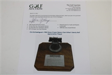 Chi-Chi Rodriguez's 1982 Exton Frazer Rotary Club Gifted 'Liberty Bell' Appreciation Plaque