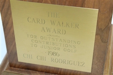 Chi-Chi Rodriguez's 1986 Mickey & Minnie The Card Walker Award Trophy