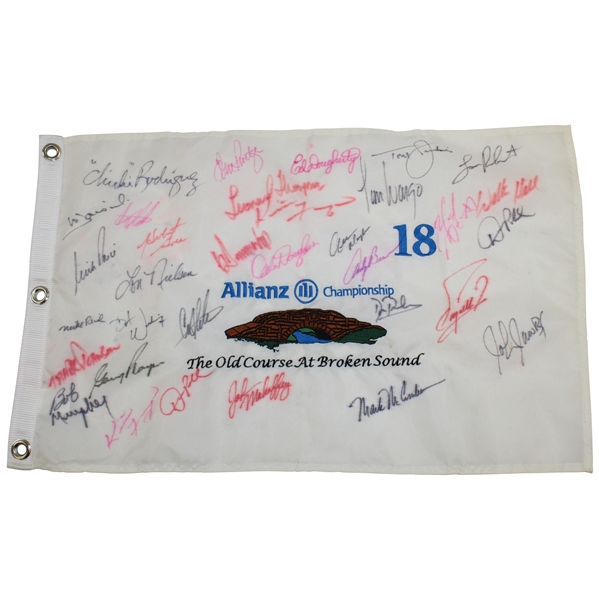 Chi-Chi Rodriguezs Multi-Signed Allianz Championship at The Old Course at Broken Sound Flag JSA ALOA
