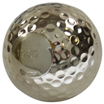Chi-Chi Rodriguezs 1987 Garrard Jewelers Silver Golf Ball with Chain in Original Box