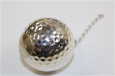 Chi-Chi Rodriguez's 1987 Garrard Jewelers Silver Golf Ball with Chain in Original Box