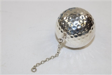 Chi-Chi Rodriguez's 1987 Garrard Jewelers Silver Golf Ball with Chain in Original Box