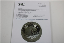 Chi-Chi Rodriguez's 1987 Garrard Jewelers Silver Golf Ball with Chain in Original Box