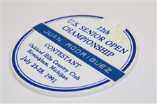 Chi-Chi Rodriguez's 1991 US Senior Open Championship at Oakland Hills CC Contestant Bag Tag