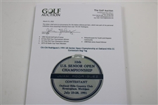 Chi-Chi Rodriguez's 1991 US Senior Open Championship at Oakland Hills CC Contestant Bag Tag