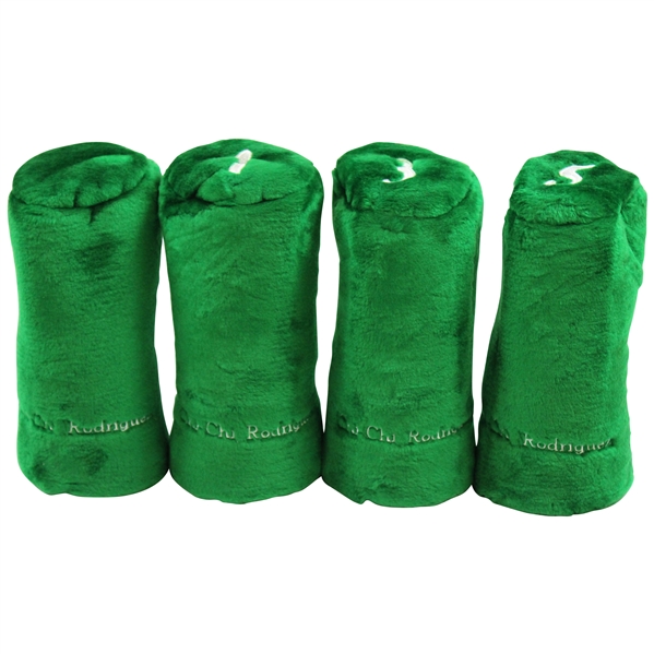 Chi-Chi Rodriguezs Personal Four (4) Green Golf Club Headcovers - Excellent Near New Condition