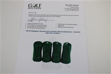 Chi-Chi Rodriguez's Personal Four (4) Green Golf Club Headcovers - Excellent Near New Condition