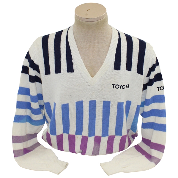 Chi-Chi Rodriguezs Personal V-Neck Long Sleeve Size XL Antigua Sweater with Toyota Sponsor