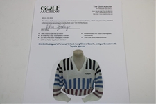 Chi-Chi Rodriguez's Personal V-Neck Long Sleeve Size XL Antigua Sweater with Toyota Sponsor