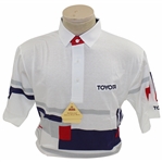 Chi-Chi Rodriguezs Personal Red, White, & Blue Antigua Size Medium Golf Shirt with Toyota Sponsor - Unused
