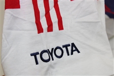 Chi-Chi Rodriguez's Personal Red, White, & Blue Antigua Size Medium Golf Shirt with Toyota Sponsor - Unused