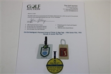 Chi-Chi Rodriguez's Personal Group of Three (3) Bag Tags - 1986 Senior PGA, 1983 Dorado, & Senior PGA Tour