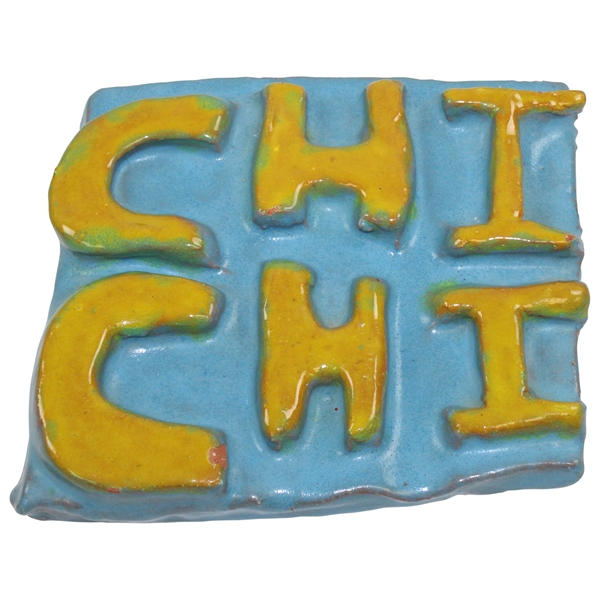 Chi-Chi Rodriguezs Personal CHI-CHI Blue & Gold Pottery Signed