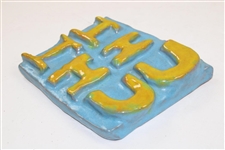 Chi-Chi Rodriguez's Personal 'CHI-CHI' Blue & Gold Pottery Signed