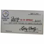 Chi-Chi Rodriguezs Personal Oversize Winners Check from 1991 Las Vegas Senior Classic for $67,500