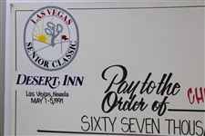 Chi-Chi Rodriguez's Personal Oversize Winner's Check from 1991 Las Vegas Senior Classic for $67,500