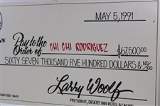 Chi-Chi Rodriguez's Personal Oversize Winner's Check from 1991 Las Vegas Senior Classic for $67,500