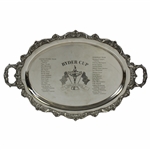 Captain Hal Suttons 2004 Ryder Cup at Oakland Hills Wallace Silver Tray with Both Teams Engraved