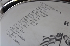 Captain Hal Sutton's 2004 Ryder Cup at Oakland Hills Wallace Silver Tray with Both Teams Engraved