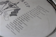 Captain Hal Sutton's 2004 Ryder Cup at Oakland Hills Wallace Silver Tray with Both Teams Engraved