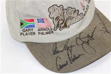 Big 3' Palmer, Nicklaus, & Player Plus Hale Irwin Signed Senior Skins Game Hat JSA ALOA