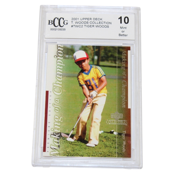 2001 Tiger Woods Upper Deck Tiger Woods Collection #TWSC2 10 Mint or Better BCCG #0002135035