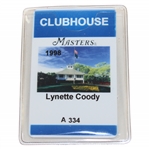 Charles Coodys Wife Lynette Coodys 1998 Masters Clubhouse Badge #A334