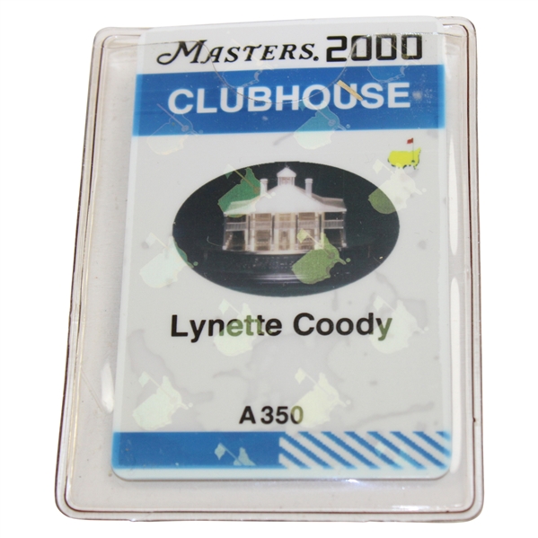 Charles Coodys Wife Lynette Coodys 2000 Masters Clubhouse Badge #A350