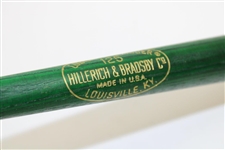 Charles Coody Personal 1971 Masters Champ Louisville Slugger green Mini-Bat
