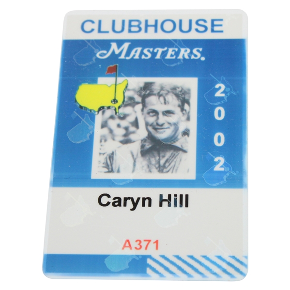 2002 Masters Tournament Clubhouse Badge #A371 - Tiger Woods Third Win at Augusta