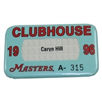 1996 Masters Tournament Clubhouse Badge #A-315 - Nick Faldos Third Win at Augusta