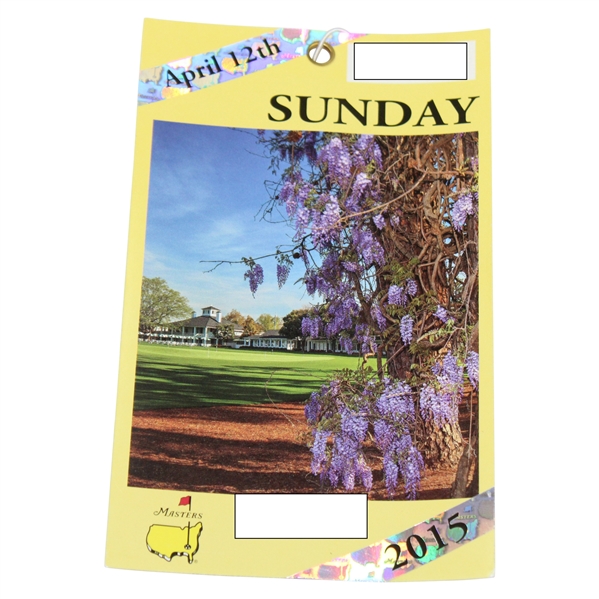 2015 Masters Tournament Final Round Sunday Ticket - Jordan Spieth Win