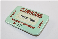 Charles Coodys Wife Lynette Coody's 1990 Masters Clubhouse Badge #A-391