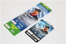 Tiger Woods Defending Champ 2008 Buick Invitational Ticket & Badge