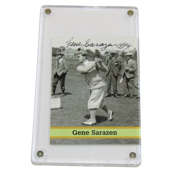 Gene Sarazen Signed Fax Pax Golf Card No. 32 with 1994 JSA ALOA