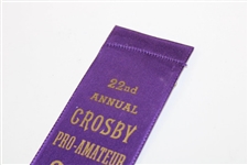 1963 Bing Crosby Pro-Amateur Golf Championship Officials Badge Ribbon - 22nd Annual
