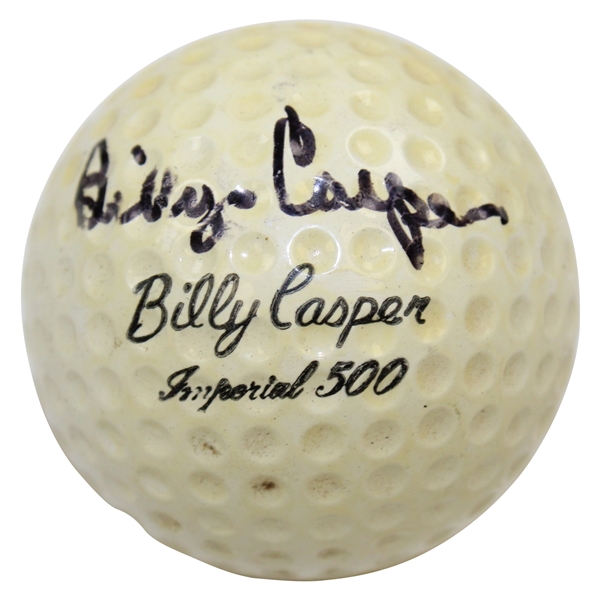 Billy Casper Signed Wilson Billy Casper Imperial 500 Model Golf Ball JSA ALOA
