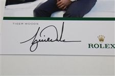 Tiger Woods Signed Rolex Advertisement Card JSA ALOA