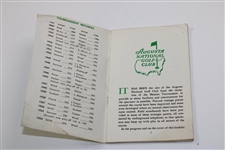 1958 Masters Tournament Spectator Guide - Arnold's First Green Jacket