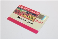 2005 Masters Tournament Member-Guest Trophy Room Badge #B467 - Tiger's 4th Masters Win