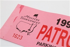 1997 Masters Tournament Patron Parking Permit #1623 - Tiger Woods' First Green Jacket