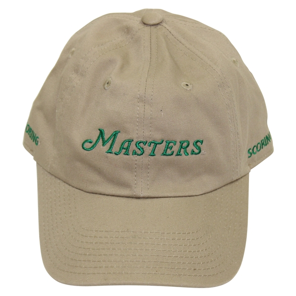 Masters Tournament Khaki Scoring Caddy Hat