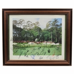 Thirty-Six (36) Masters Champions Signed 13th Hole At Augusta National Chilton Lithograph #591/1000 JSA ALOA