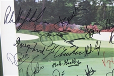 Thirty-Six (36) Masters Champions Signed 13th Hole At Augusta National Chilton Lithograph #591/1000 JSA ALOA