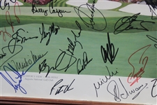 Thirty-Six (36) Masters Champions Signed 13th Hole At Augusta National Chilton Lithograph #591/1000 JSA ALOA