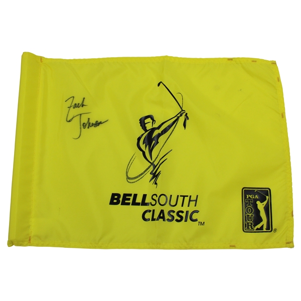 Zach Johnson Signed Bell South Classic Course Flown Flag JSA ALOA